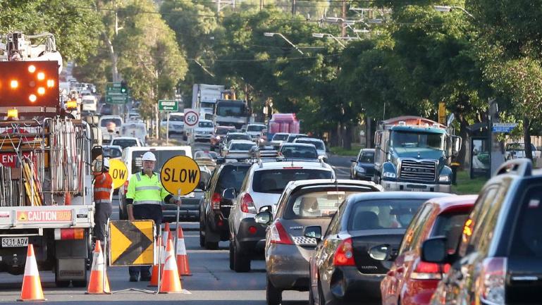 Adelaide Roadworks slow